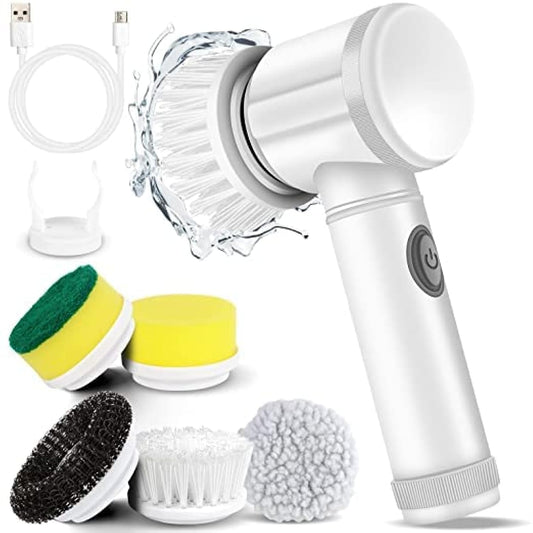 5-in-1 Electric Cleaning Brush – Cordless Handheld Scrubber