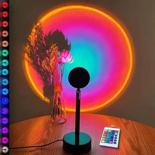3-in-1 Sunset Projection Lamp – LED Mood Light