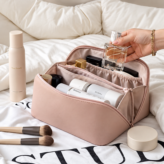 Lazy Cosmetics Pouch – Portable Makeup & Beauty Organizer