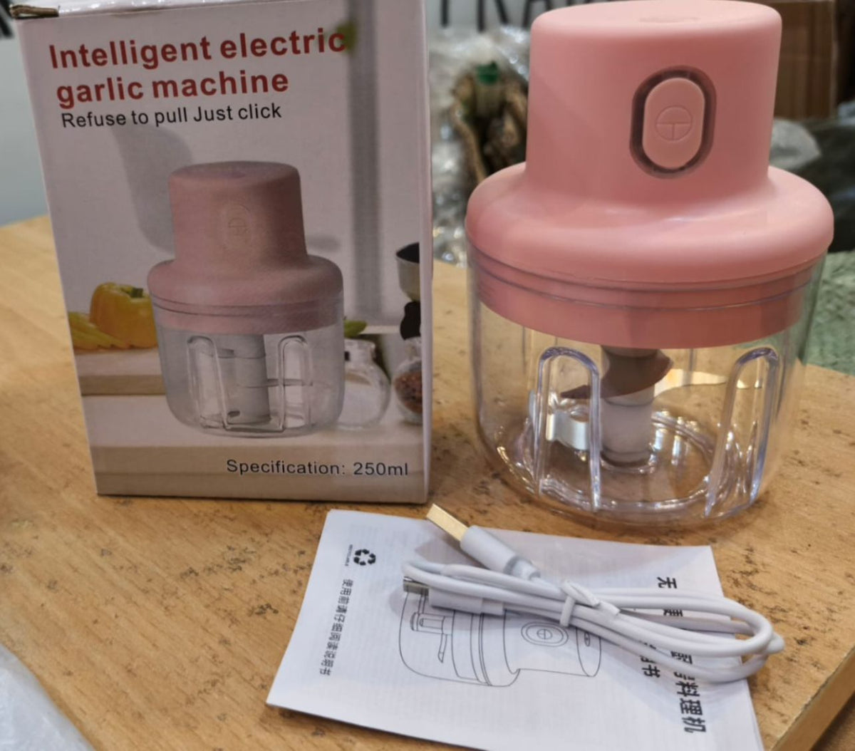 Mini USB Rechargeable Food Chopper – 250ml