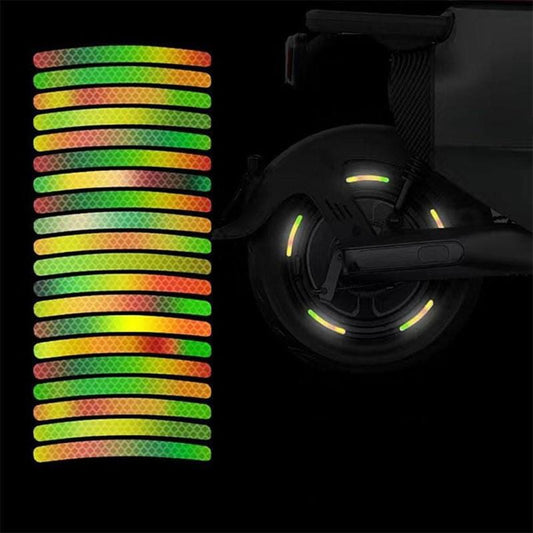 20-Piece Reflective Wheel Stickers – Car, Bike & Motorcycle Accessories