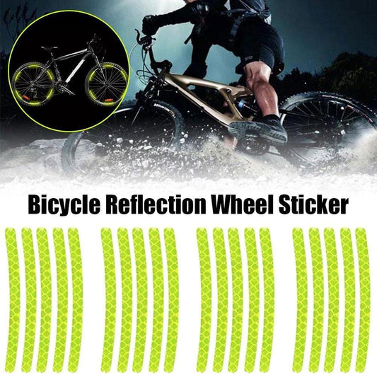 20-Piece Reflective Wheel Stickers – Car, Bike & Motorcycle Accessories