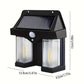 Double-Head Antique Solar Wall Lamp – Outdoor Sensor Light