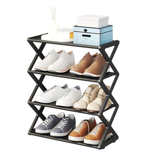 3-Tier X-Shaped Shoe Rack – Space-Saving Shoe Organizer