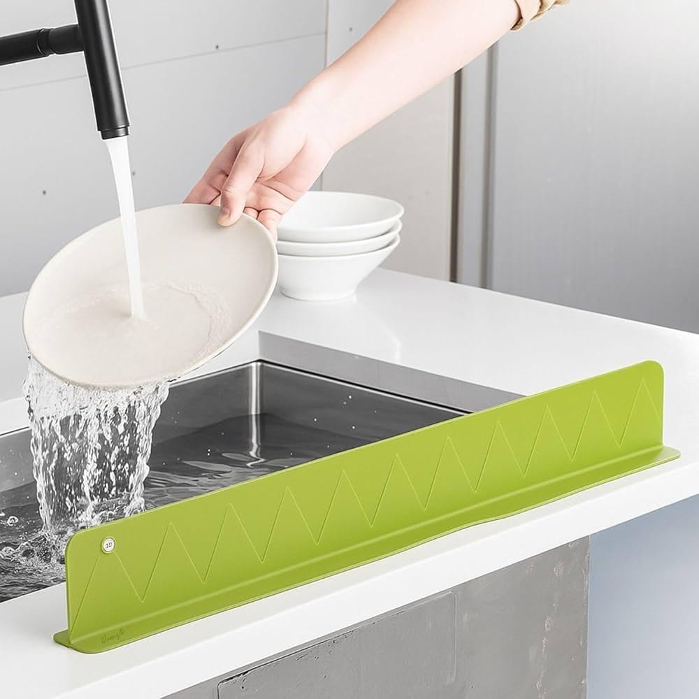 Silicone Sink Splash Guard – 16-Inch Kitchen Sink Water Barrier