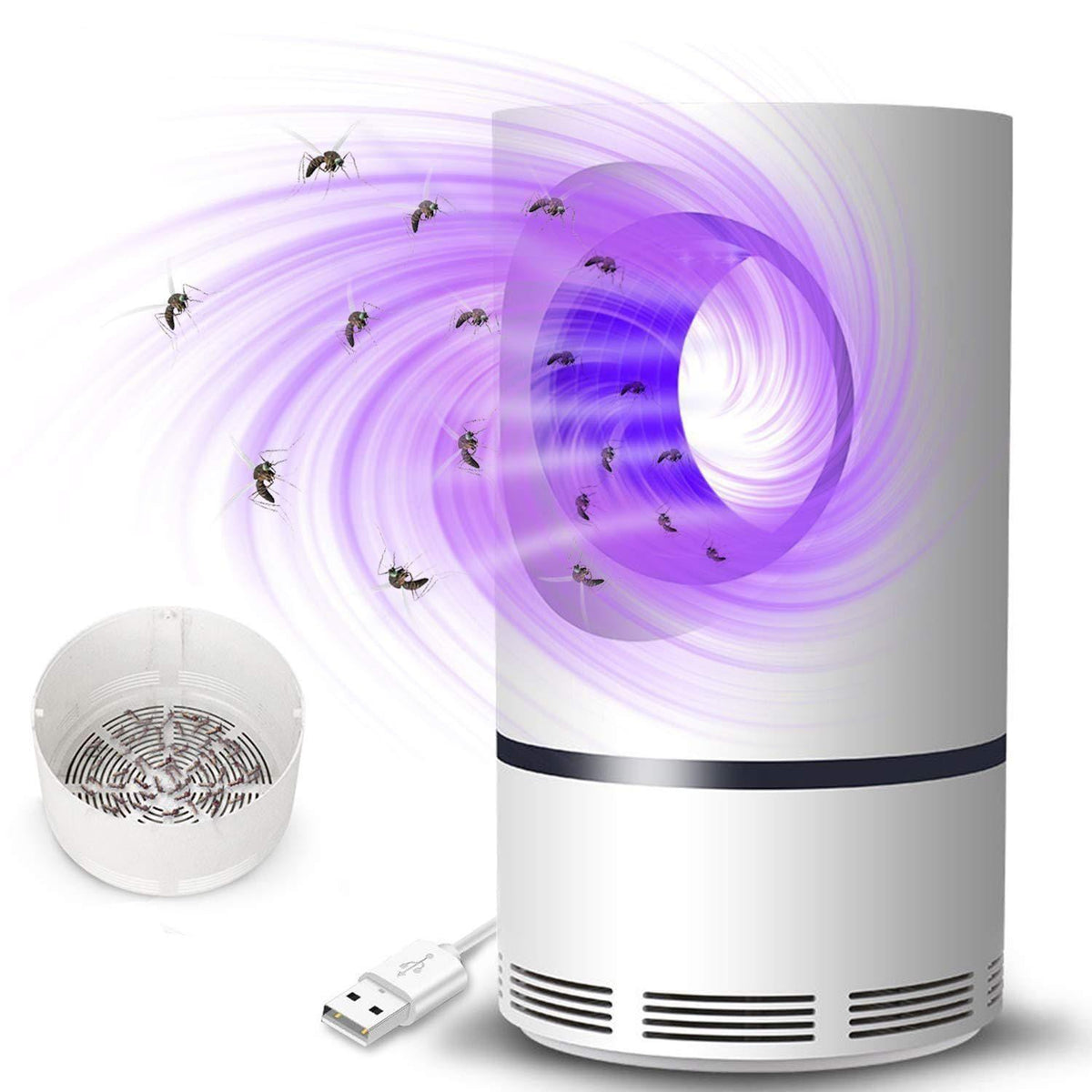 USB Electric Mosquito Trap Lamp with Suction Fan