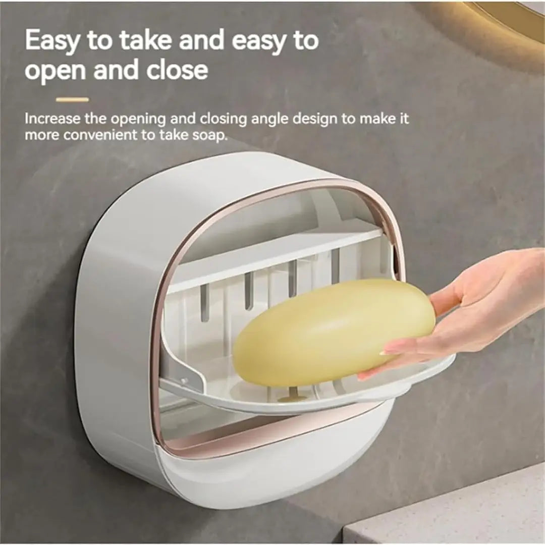Self-Draining Soap Holder – Round Soap Dish with Drainage