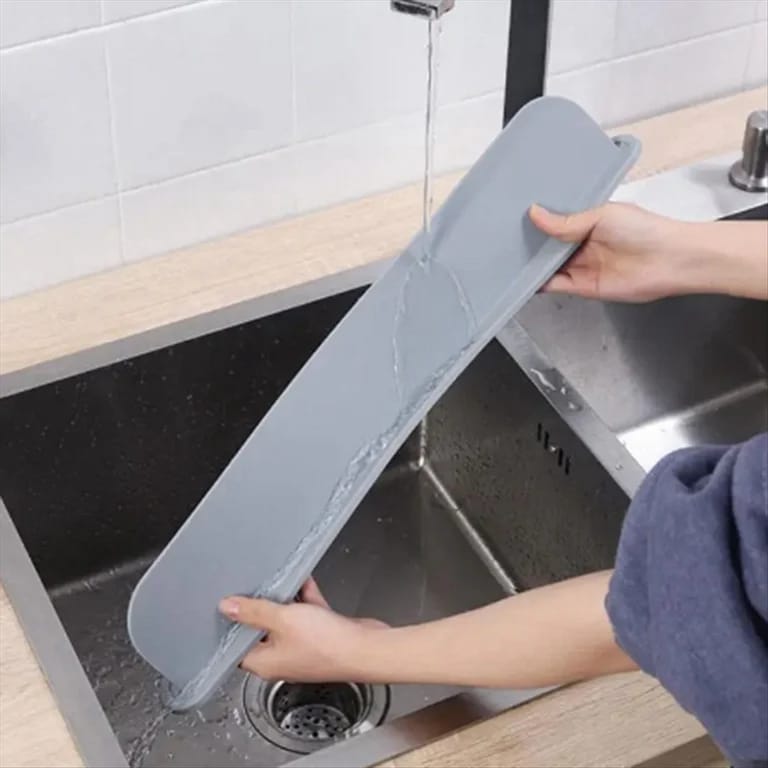 Silicone Sink Splash Guard – 16-Inch Kitchen Sink Water Barrier