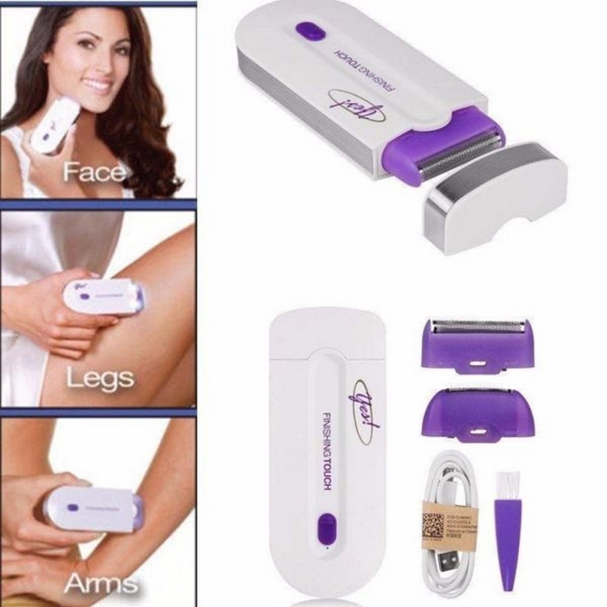 Finishing Touch Yes Rechargeable Hair Remover – Facial & Body Shaver