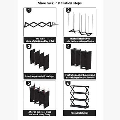 3-Tier X-Shaped Shoe Rack – Space-Saving Shoe Organizer