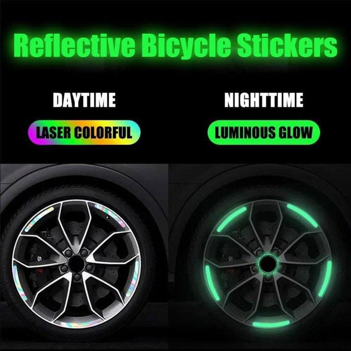 20-Piece Reflective Wheel Stickers – Car, Bike & Motorcycle Accessories
