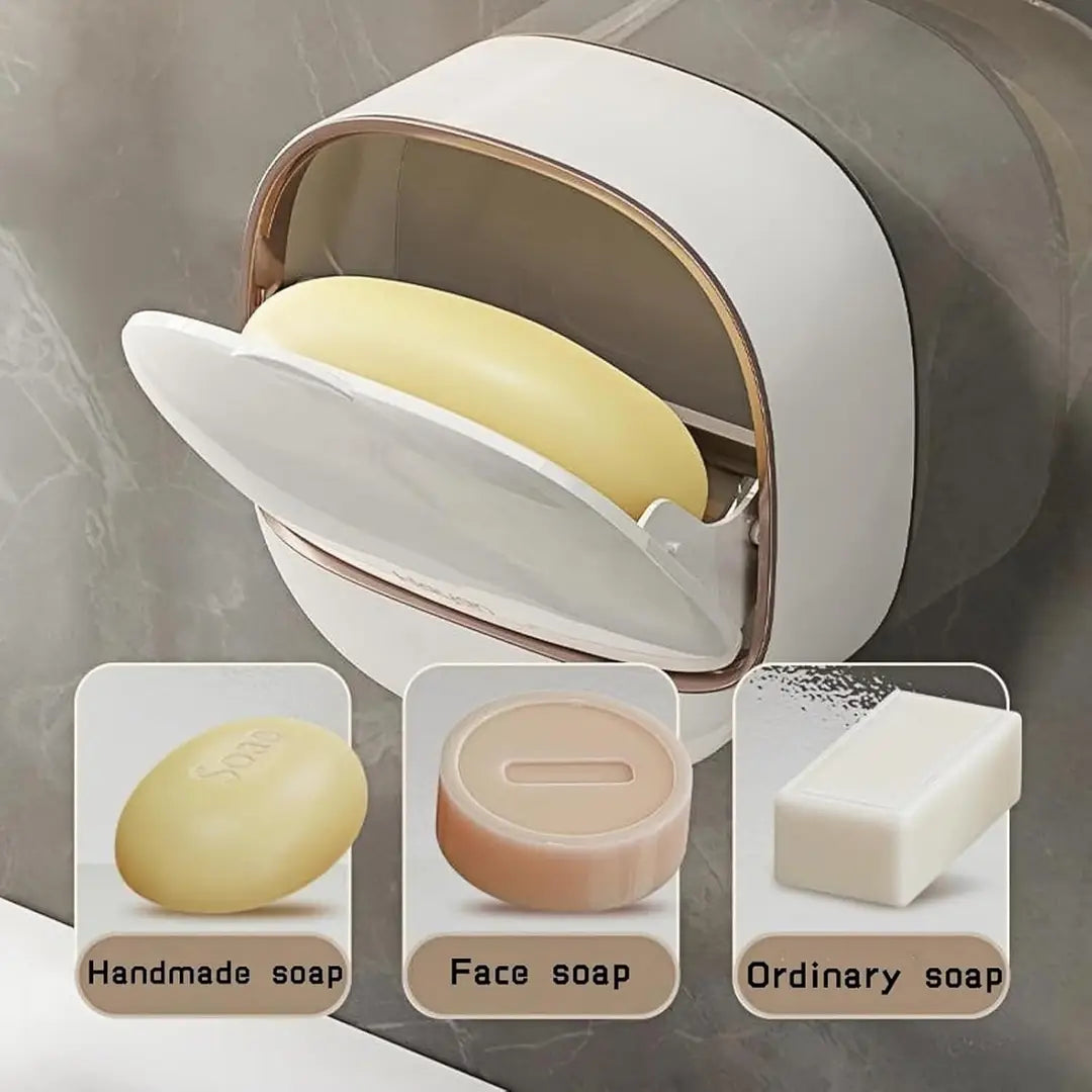 Self-Draining Soap Holder – Round Soap Dish with Drainage