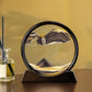 3D Moving Sand Art Hourglass – Sandscape Decoration with Metal Stand