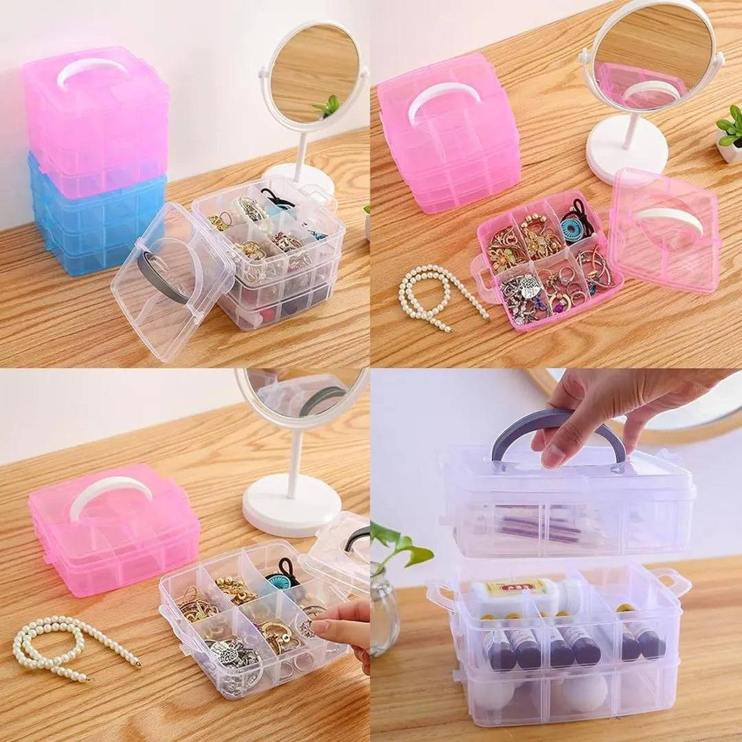 3-Tier Makeup & Cosmetic Storage Organizer with Handle