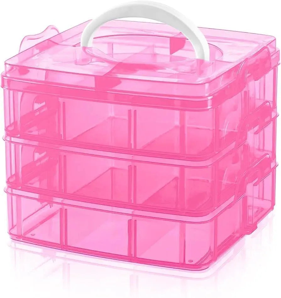 3-Tier Makeup & Cosmetic Storage Organizer with Handle