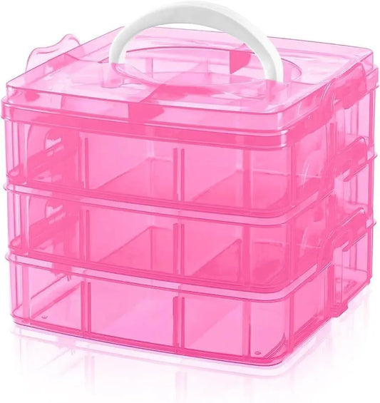 3-Tier Makeup & Cosmetic Storage Organizer with Handle