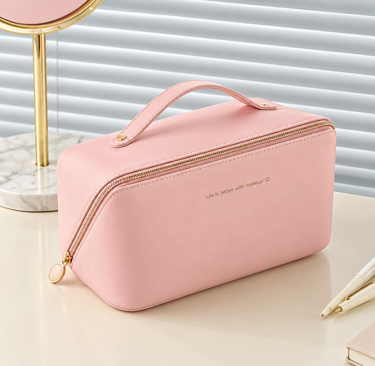Lazy Cosmetics Pouch – Portable Makeup & Beauty Organizer