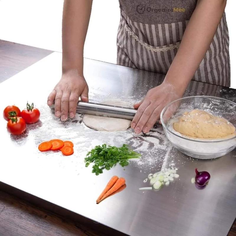 Stainless Steel Cutting Board & Rolling Pin Set – Kitchen Essentials