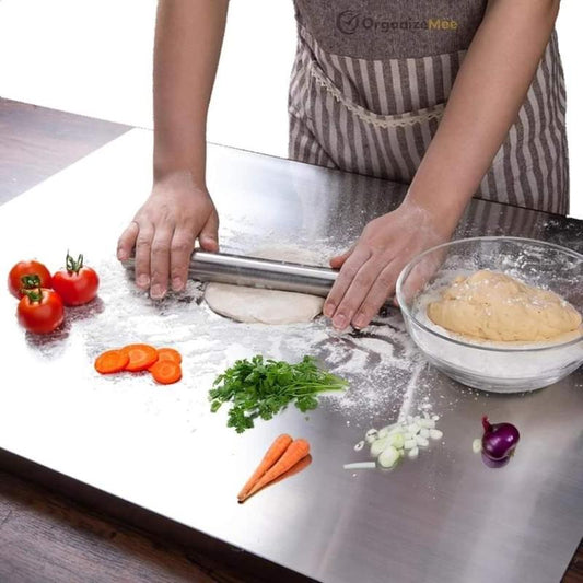 Stainless Steel Cutting Board & Rolling Pin Set – Kitchen Essentials