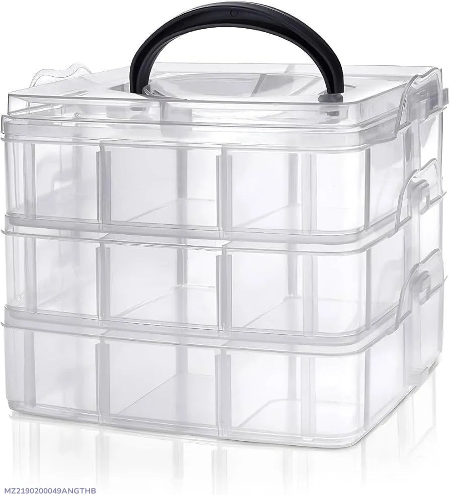 3-Tier Makeup & Cosmetic Storage Organizer with Handle