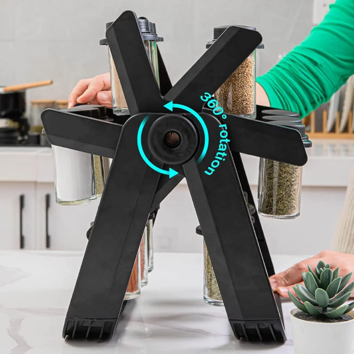 18-Piece 360° Rotating Ferris Wheel Spice Rack