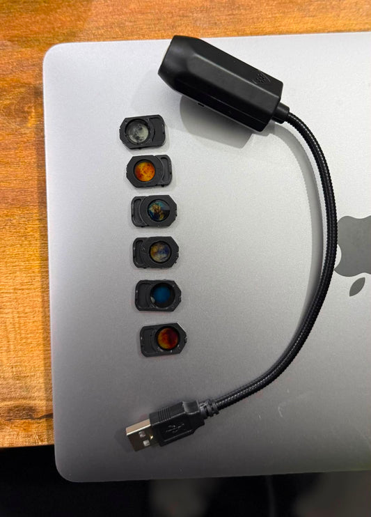 USB Moon Earth Starry Sky Projector Lamp – 6 Lens Night Light