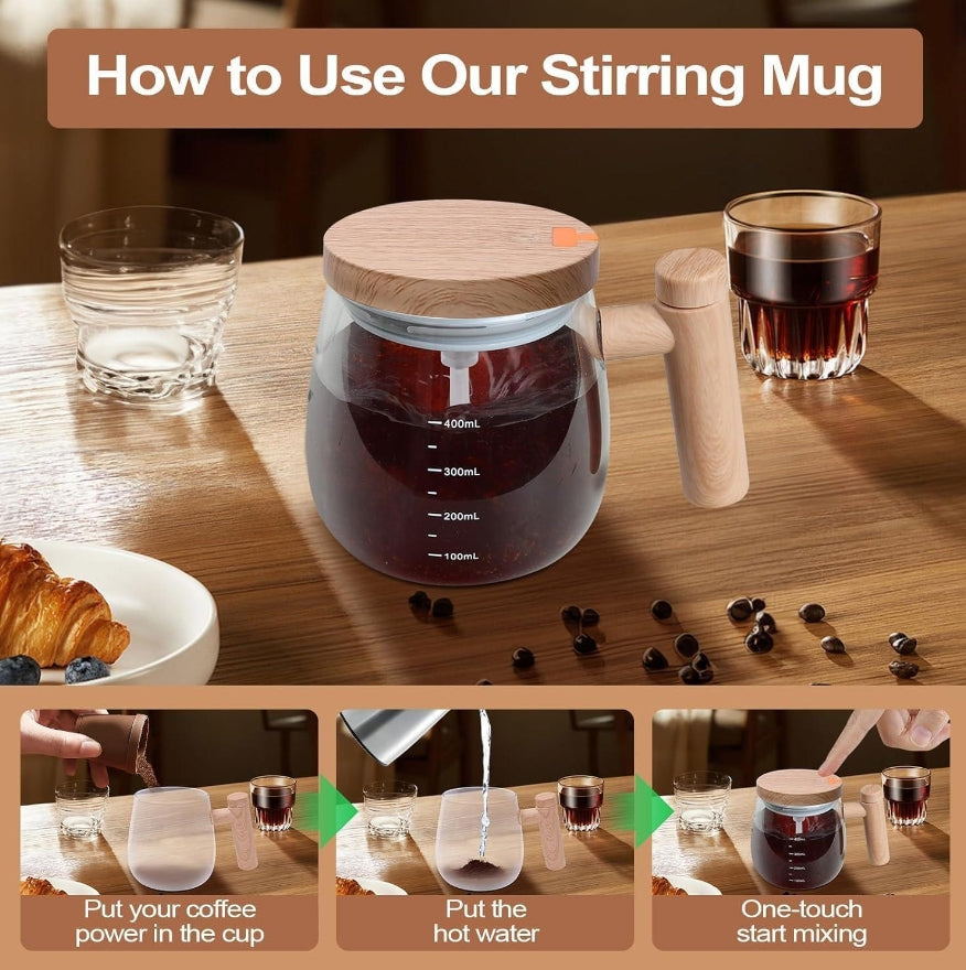 Automatic Self-Stirring Coffee Mug