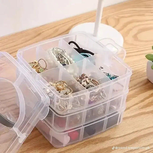 3-Tier Makeup & Cosmetic Storage Organizer with Handle