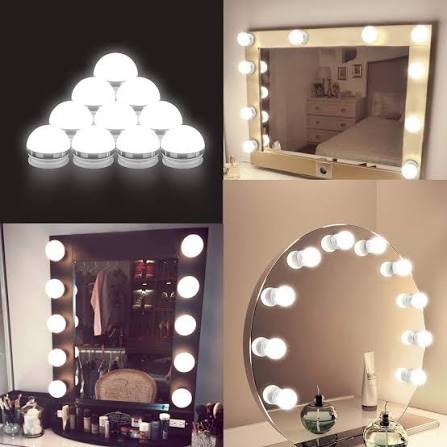 10-Bulb LED Vanity Mirror Lights – 3 Modes Makeup Lighting