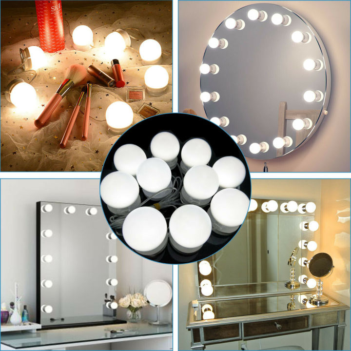 10-Bulb LED Vanity Mirror Lights – 3 Modes Makeup Lighting
